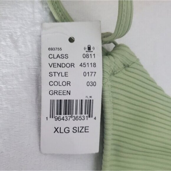 PACSUN Limited Edition Light Green "ALANNA" Ribbed Ring Bikini Bottom- NWT - Picture 9 of 14